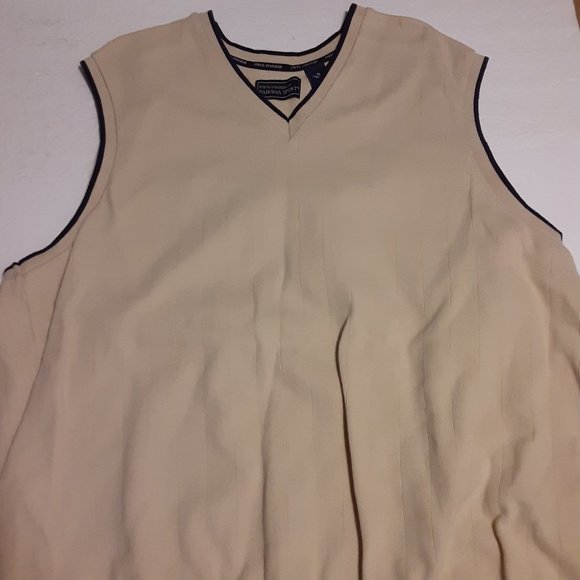 Steve Stricker for Fairway Sport Men's Golf Cream/Navy Blue Sweater Vest XL - Picture 1 of 7